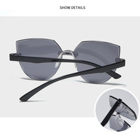 Damskie ucho kota okulary przeciwsłoneczne bezramowe galaretki przezroczyste okulary przeciwsłoneczne Retro All-in-one Ocean Piece cukierki kolorowe okulary przeciwsłoneczne 3